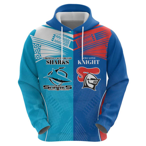 Custom Sharks and Knights Together Hoodie Sporty Style