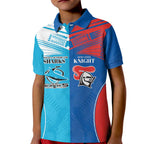Custom Sharks and Knights Together Kid Polo Shirt Sporty Style