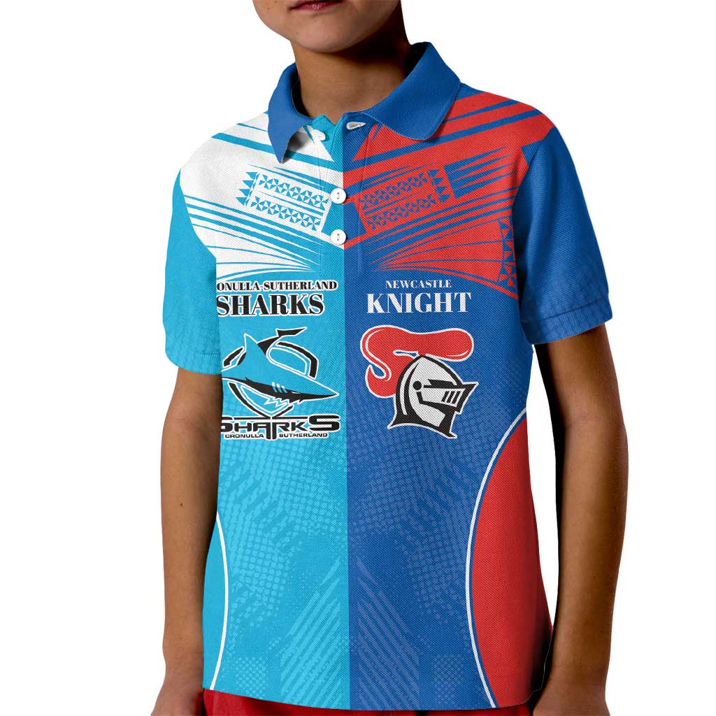 Custom Sharks and Knights Together Kid Polo Shirt Sporty Style
