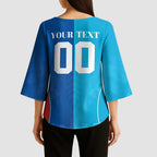 Custom Sharks and Knights Together Kimono Sleeve Blouse Sporty Style