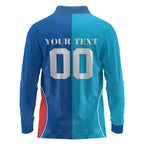 Custom Sharks and Knights Together Long Sleeve Polo Shirt Sporty Style