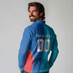 Custom Sharks and Knights Together Long Sleeve Polo Shirt Sporty Style