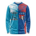 Custom Sharks and Knights Together Long Sleeve Shirt Sporty Style