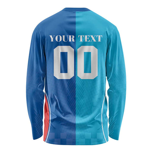 Custom Sharks and Knights Together Long Sleeve Shirt Sporty Style