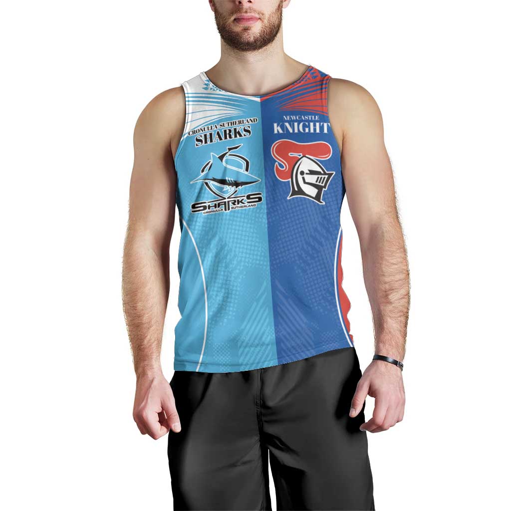 Custom Sharks and Knights Together Men Tank Top Sporty Style