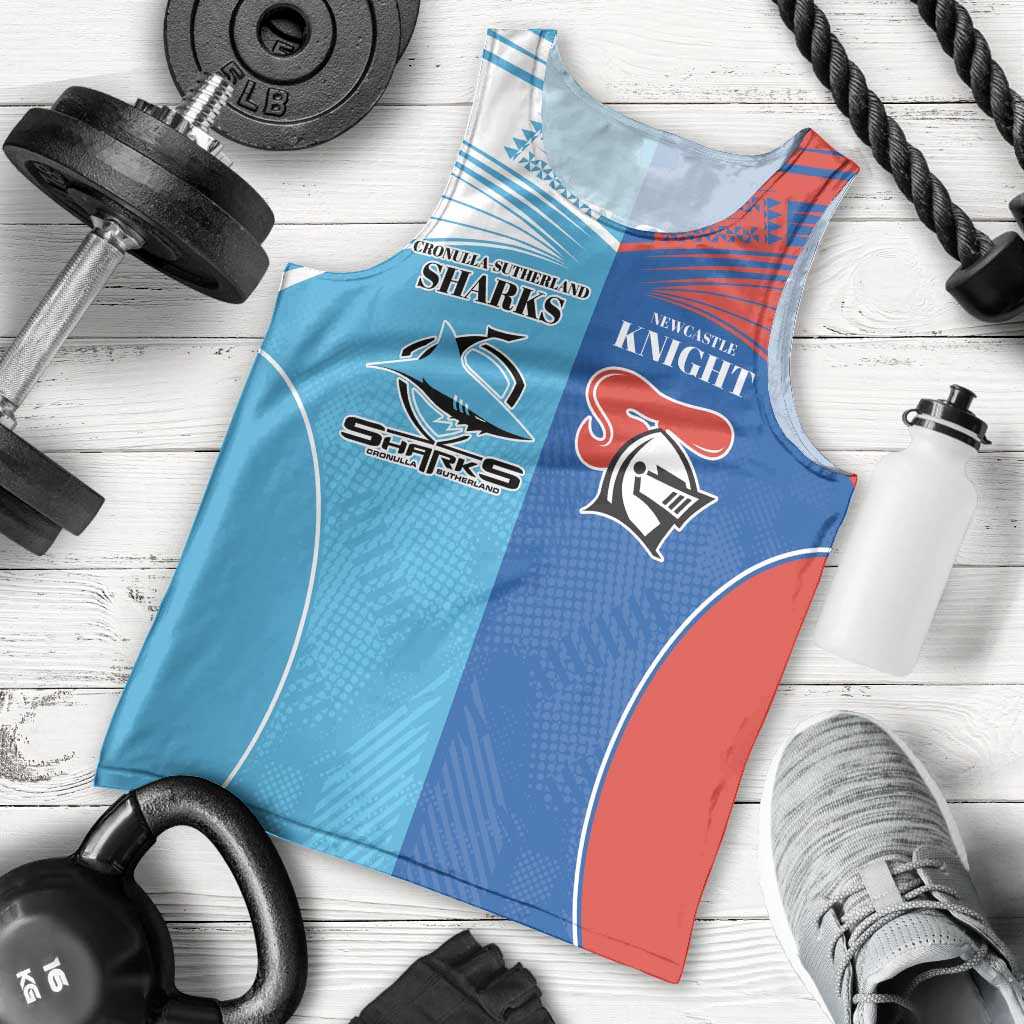 Custom Sharks and Knights Together Men Tank Top Sporty Style