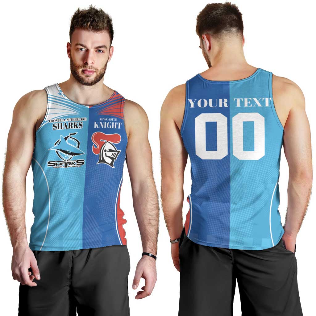 Custom Sharks and Knights Together Men Tank Top Sporty Style