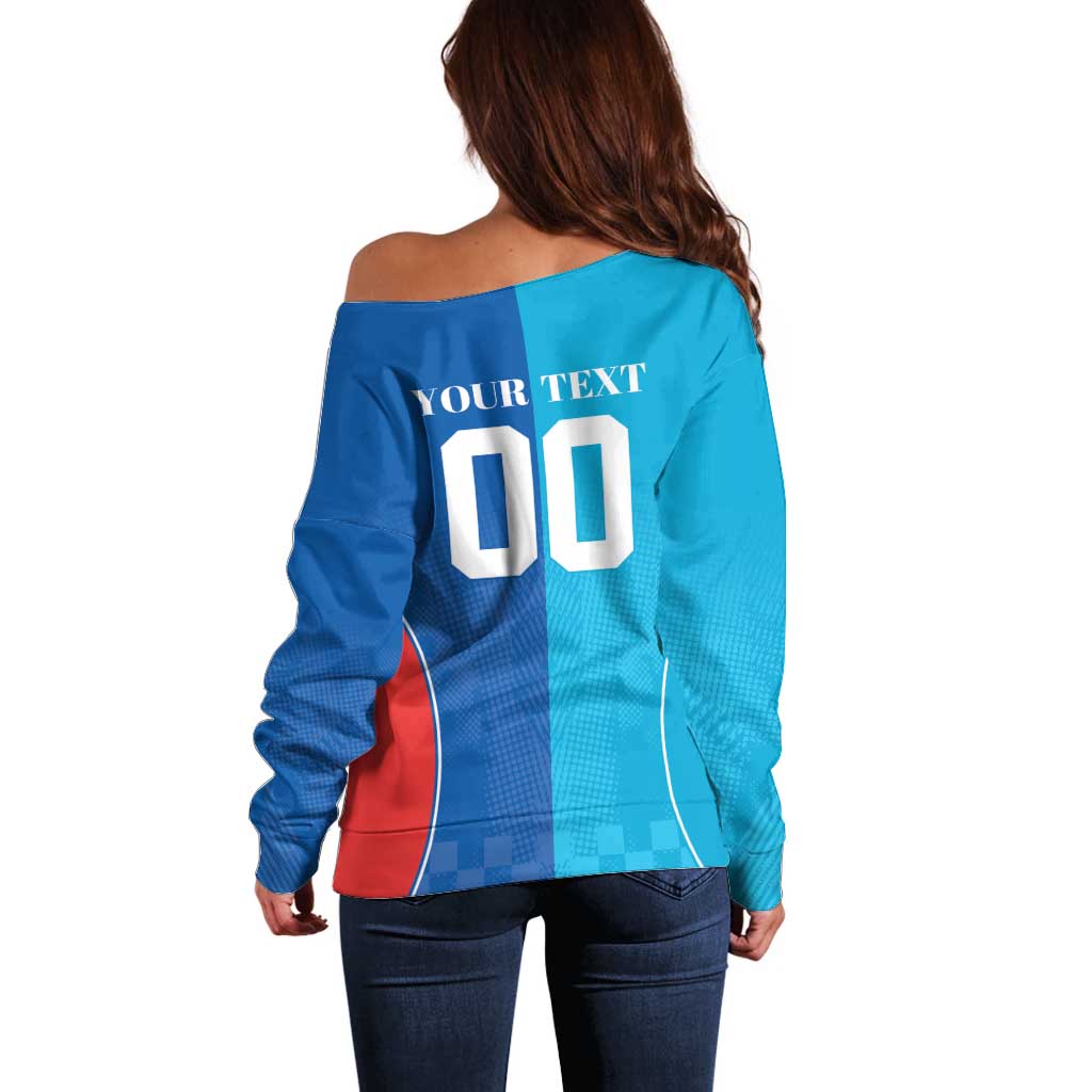 Custom Sharks and Knights Together Off Shoulder Sweater Sporty Style