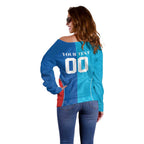 Custom Sharks and Knights Together Off Shoulder Sweater Sporty Style