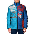 Custom Sharks and Knights Together Padded Jacket Sporty Style