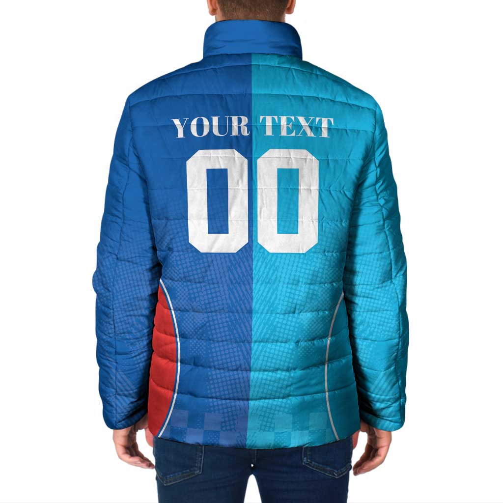 Custom Sharks and Knights Together Padded Jacket Sporty Style