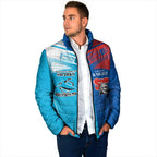 Custom Sharks and Knights Together Padded Jacket Sporty Style