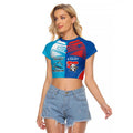 Custom Sharks and Knights Together Raglan Cropped T Shirt Sporty Style