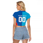 Custom Sharks and Knights Together Raglan Cropped T Shirt Sporty Style