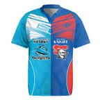Custom Sharks and Knights Together Rugby Jersey Sporty Style