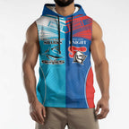 Custom Sharks and Knights Together Sleeveless Hoodie Sporty Style
