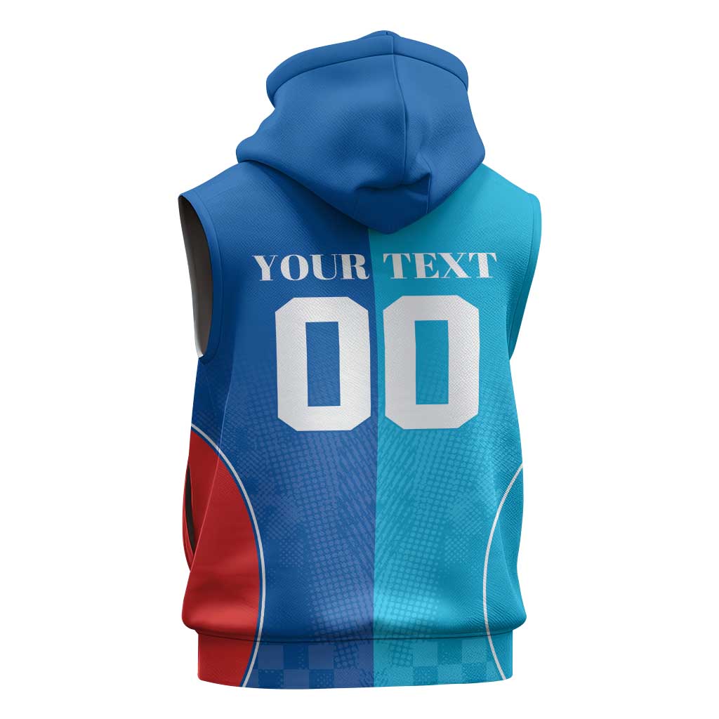 Custom Sharks and Knights Together Sleeveless Zip Hoodie Sporty Style