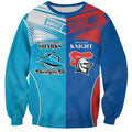 Custom Sharks and Knights Together Sweatshirt Sporty Style