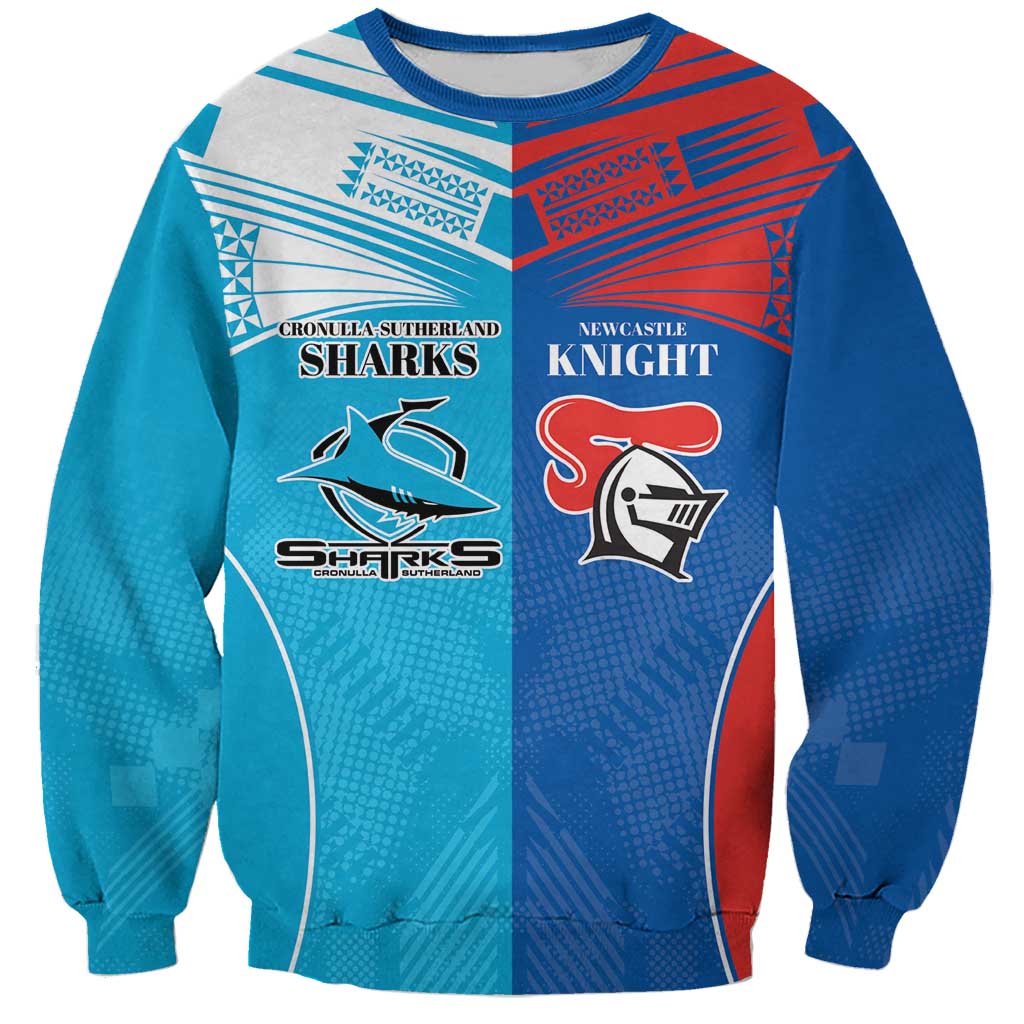 Custom Sharks and Knights Together Sweatshirt Sporty Style
