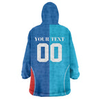 Custom Sharks and Knights Together Wearable Blanket Hoodie Sporty Style