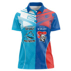 Custom Sharks and Knights Together Women Polo Shirt Sporty Style