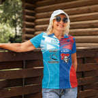 Custom Sharks and Knights Together Women Polo Shirt Sporty Style