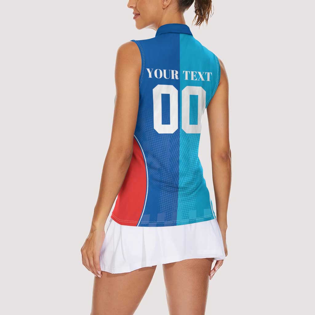 Custom Sharks and Knights Together Women Sleeveless Polo Shirt Sporty Style