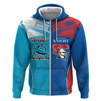 Custom Sharks and Knights Together Zip Hoodie Sporty Style