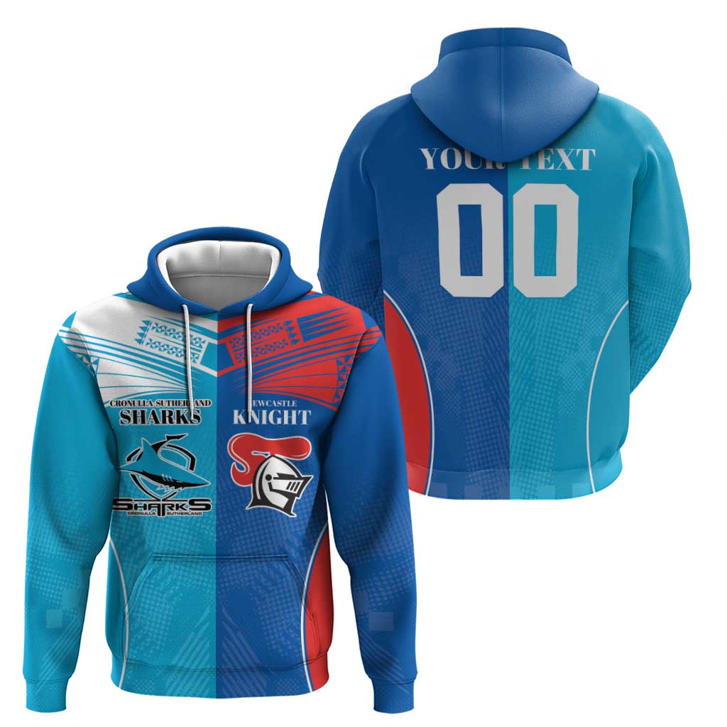 Custom Sharks and Knights Together Zip Hoodie Sporty Style