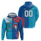 Custom Sharks and Knights Together Zip Hoodie Sporty Style