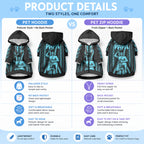 Aotearoa Father's Day Gift For Dad Pet Hoodie Aroha Ahau Ki A Koe Papa - Aqua Maori Style Pattern
