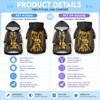 Aotearoa Father's Day Gift For Dad Pet Hoodie Aroha Ahau Ki A Koe Papa - Gold Maori Style Pattern
