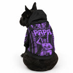 Maori Fathers Day New Zealand Pet Hoodie Aroha Ahau Ki A Koe Papa - Purple