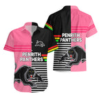 Penrith Panthers Rugby Hawaiian Shirt Proud The Panthers Comeback Black and Pink LT9