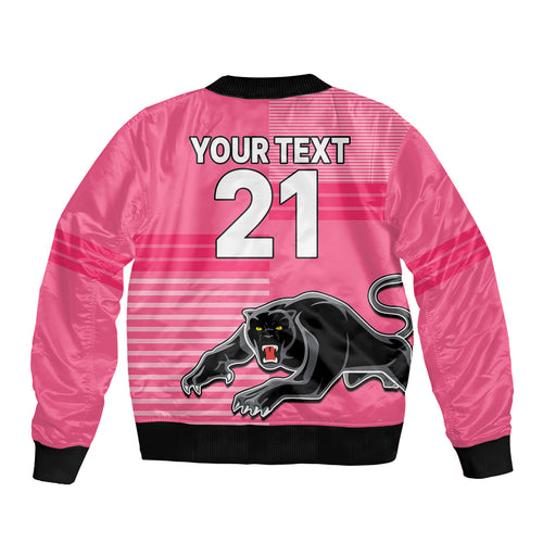 custom-text-and-number-penrith-panthers-rugby-bomber-jacket-proud-the-panthers-comeback-pink