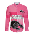 custom-text-and-number-penrith-panthers-rugby-long-sleeve-button-shirt-proud-the-panthers-comeback-pink