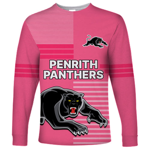 custom-text-and-number-penrith-panthers-rugby-long-sleeve-shirt-proud-the-panthers-comeback-pink
