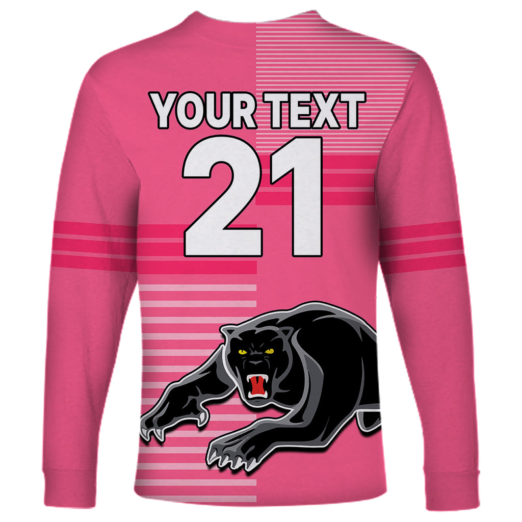 custom-text-and-number-penrith-panthers-rugby-long-sleeve-shirt-proud-the-panthers-comeback-pink