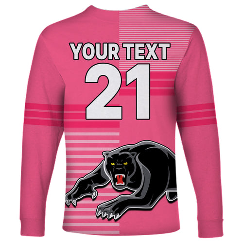 custom-text-and-number-penrith-panthers-rugby-long-sleeve-shirt-proud-the-panthers-comeback-pink