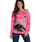 custom-text-and-number-penrith-panthers-rugby-off-shoulder-sweater-proud-the-panthers-comeback-pink