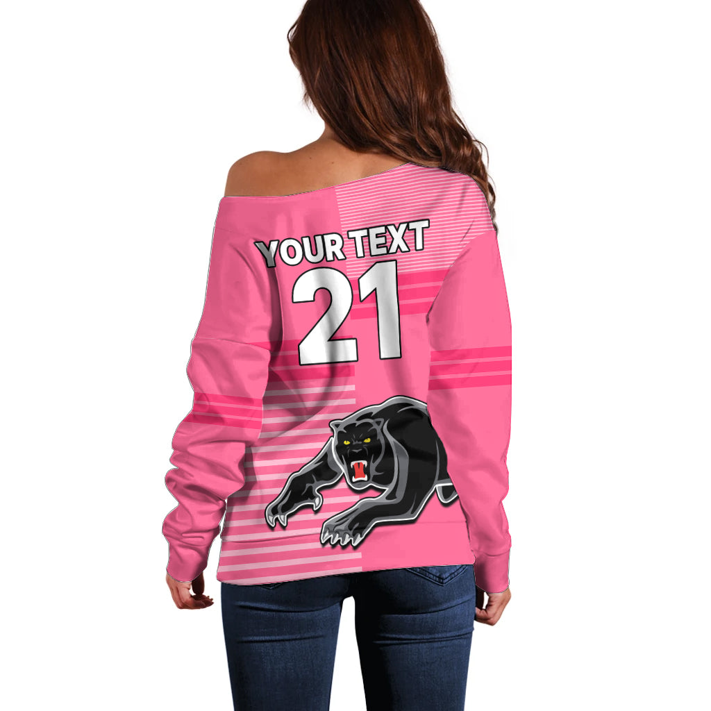 custom-text-and-number-penrith-panthers-rugby-off-shoulder-sweater-proud-the-panthers-comeback-pink