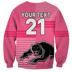 custom-text-and-number-penrith-panthers-rugby-sweatshirt-proud-the-panthers-comeback-pink