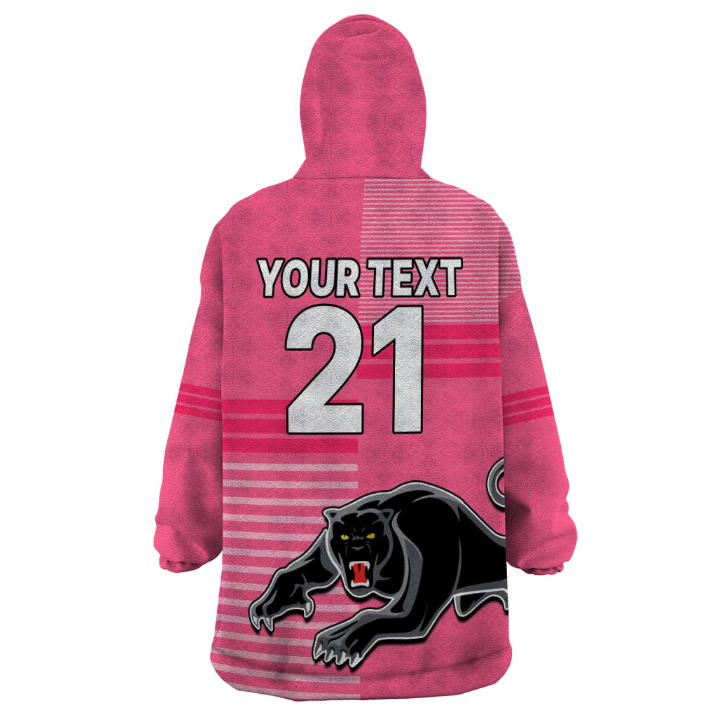 custom-text-and-number-penrith-panthers-rugby-wearable-blanket-hoodie-proud-the-panthers-comeback-pink