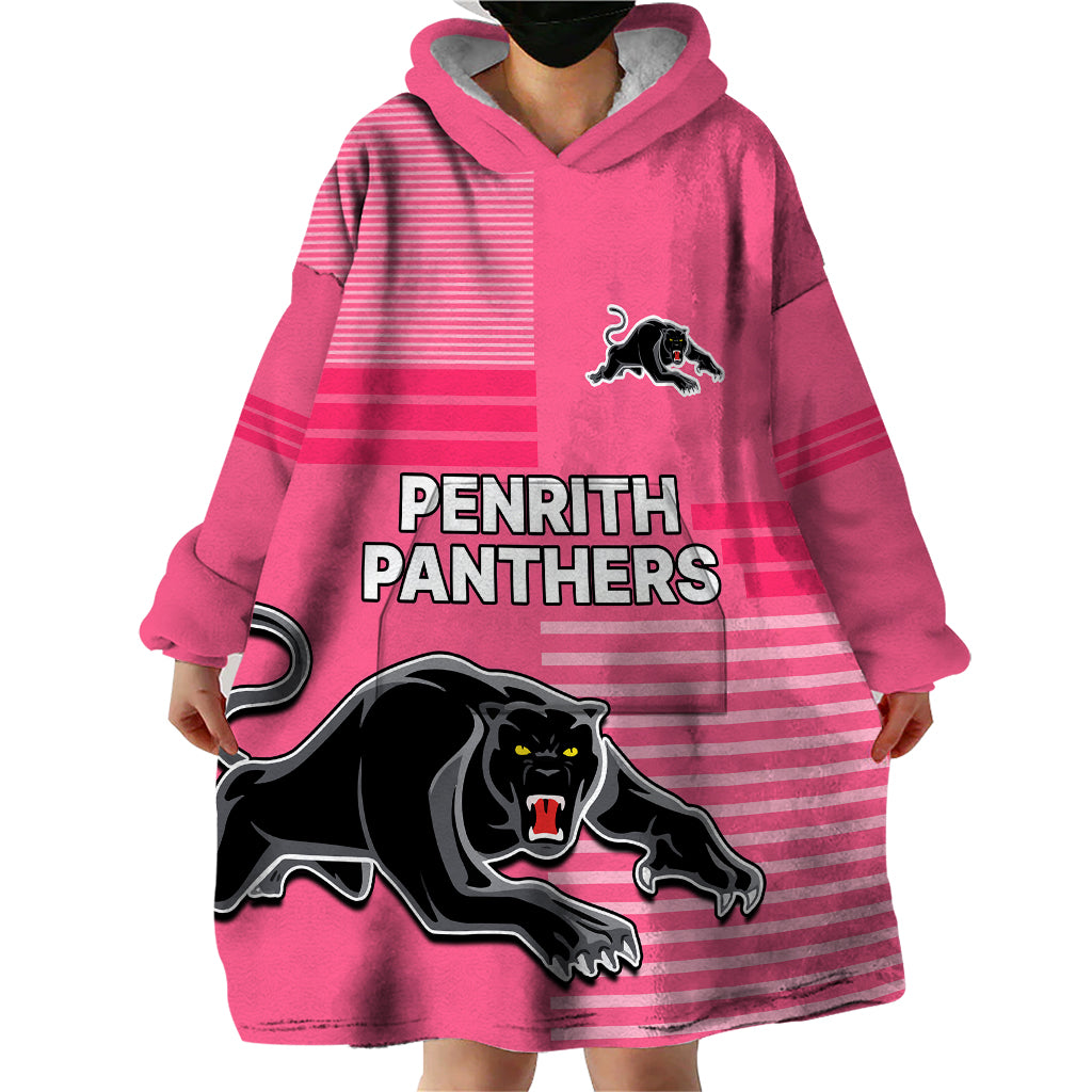 custom-text-and-number-penrith-panthers-rugby-wearable-blanket-hoodie-proud-the-panthers-comeback-pink