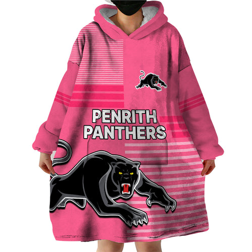 custom-text-and-number-penrith-panthers-rugby-wearable-blanket-hoodie-proud-the-panthers-comeback-pink