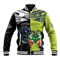 Custom Raiders and Panthers Baseball Jacket Together Sporty Style