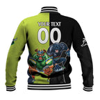 Custom Raiders and Panthers Baseball Jacket Together Sporty Style