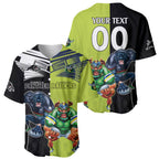 Custom Raiders and Panthers Baseball Jersey Together Sporty Style