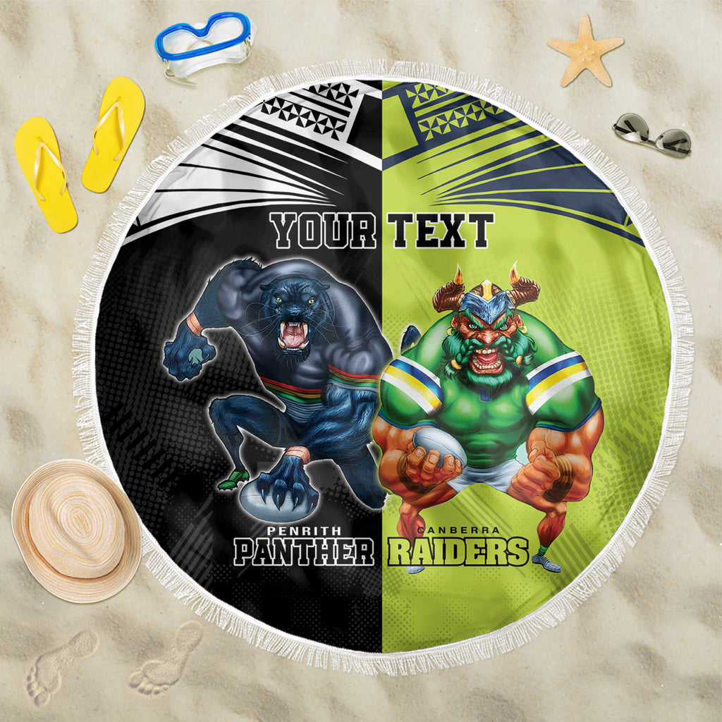 Custom Raiders and Panthers Beach Blanket Together Sporty Style