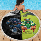 Custom Raiders and Panthers Beach Blanket Together Sporty Style